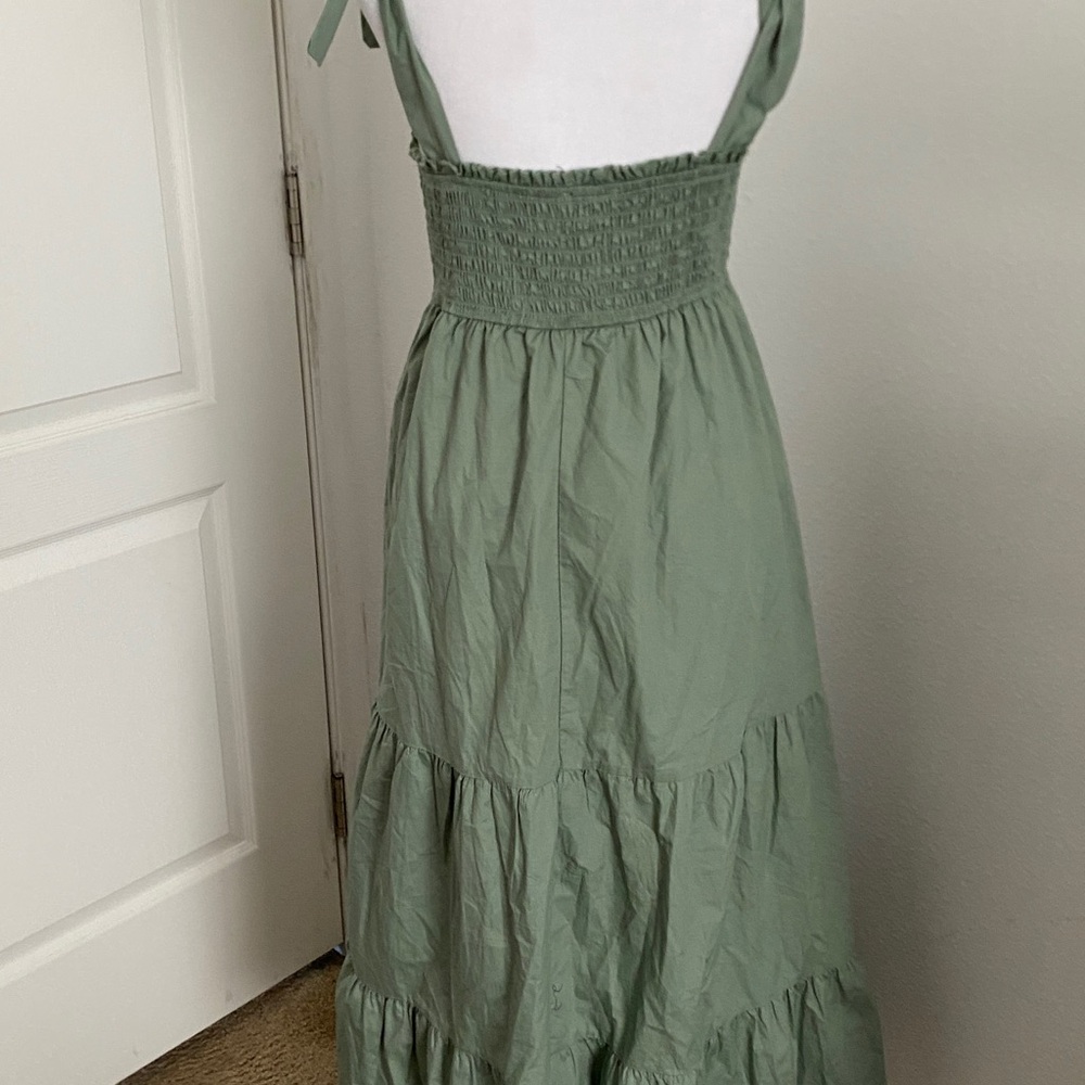 Trixxi Sage Tie-Shoulder Smocked Maxi Dress - Picture 4 of 6